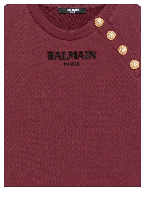 Felpa, bambina, logata. BALMAIN | BZ4I10 Z3183530OR